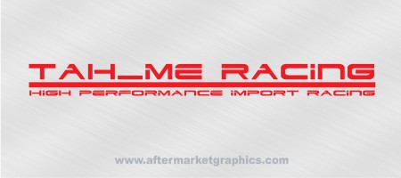 Tah me Racing Decals - Pair (2 pieces)